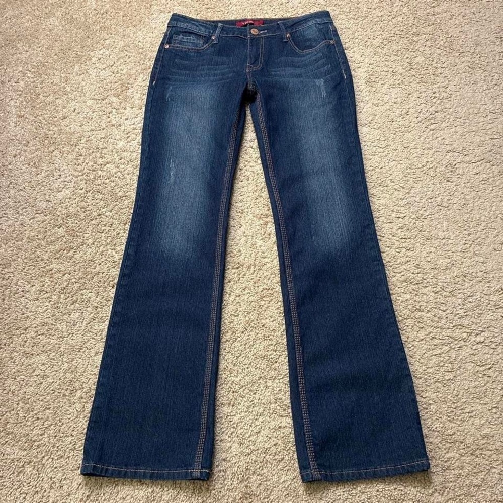 Vigold boot Low Rise Bootcut Stretch Jeans Dark Wash Blue Size 28 Western Y2K